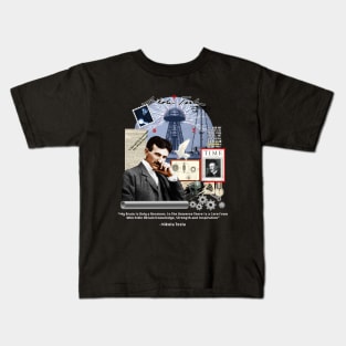 Nikola Tesla Collage Kids T-Shirt